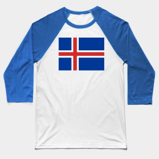 Flag of Iceland Baseball T-Shirt